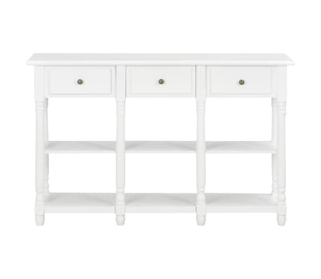 vidaXL Konsolentisch Wei&szlig; 110x30x76cm Holzwerkstoff