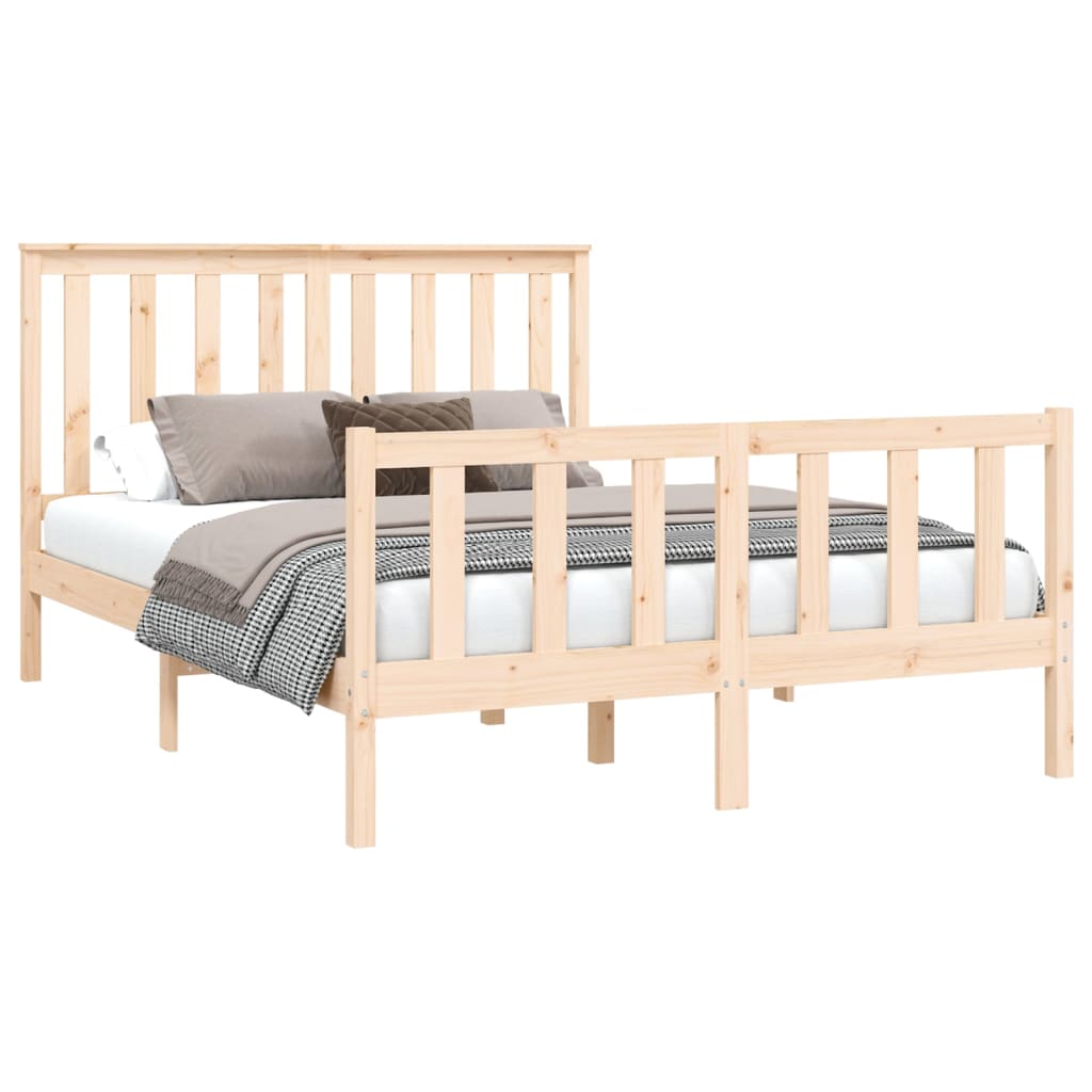 vidaXL Bedframe zonder matras massief grenenhout 120x200 cm afbeelding