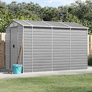 Vrtna lopa svetlo siva 191x300x198 cm pocinkano jeklo