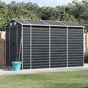 Vrtna lopa antracit 191x300x198 cm pocinkano jeklo