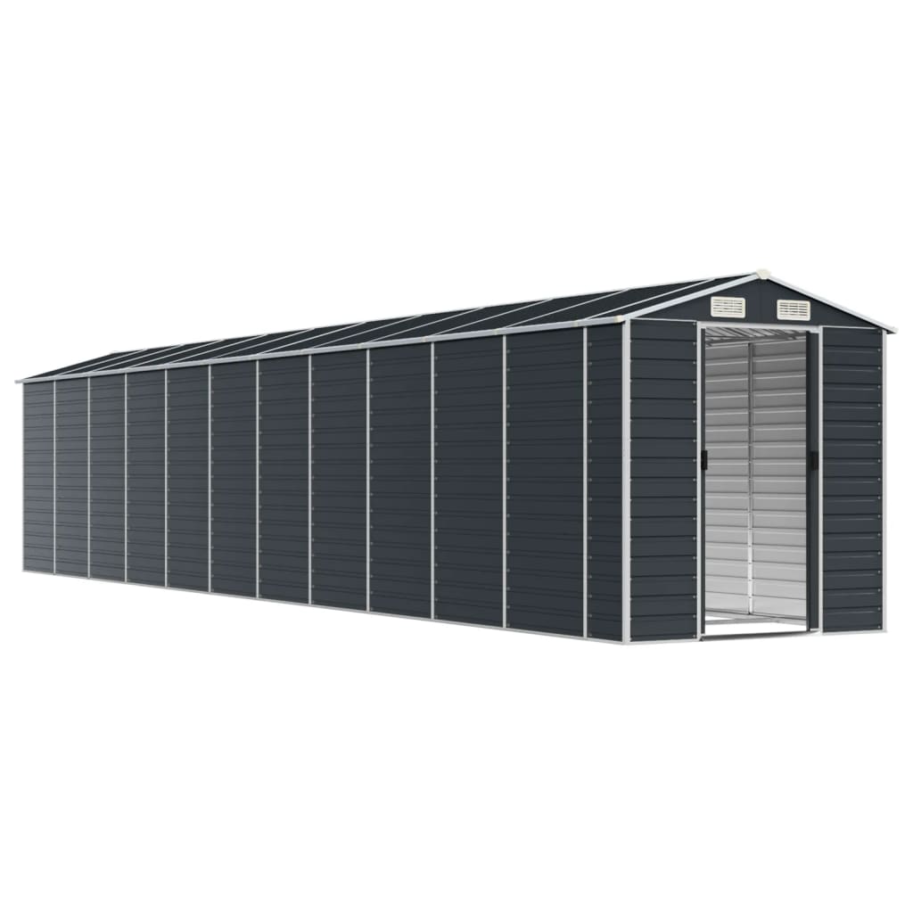 vidaXL Tuinschuur 191x980x198 cm gegalvaniseerd staal antracietkleurig afbeelding
