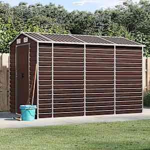 Vrtna lopa rjava 191x300x198 cm pocinkano jeklo