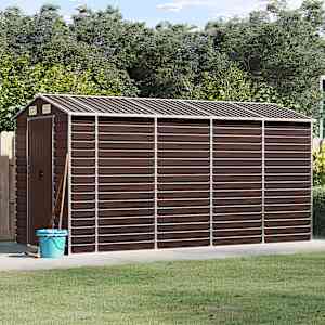 Vrtna lopa rjava 191x385x198 cm pocinkano jeklo