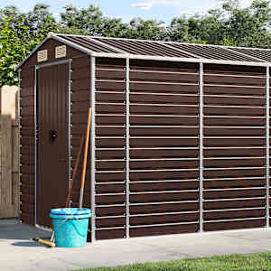 Vrtna lopa rjava 191x555x198 cm pocinkano jeklo