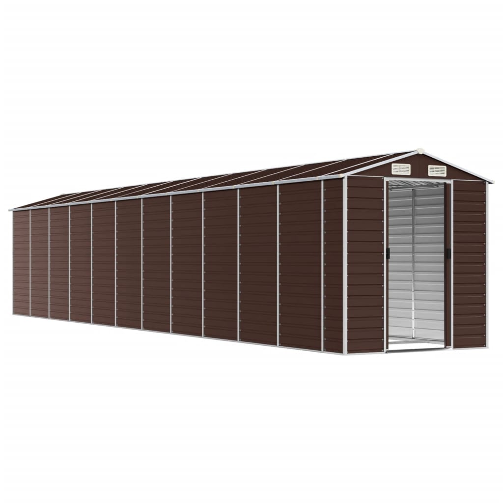 vidaXL Tuinschuur 191x980x198 cm gegalvaniseerd staal bruin afbeelding