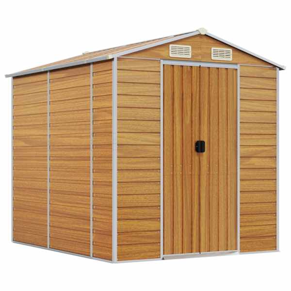 vidaXL aiakuur helepruun 191 x 215 x 198 cm tsingitud terasest