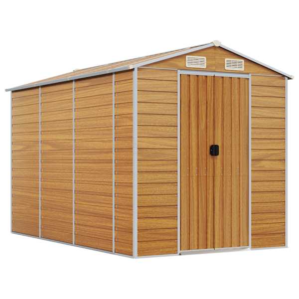 vidaXL aiakuur helepruun 191 x 300 x 198 cm tsingitud terasest