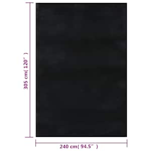 Huňatý koberec černý 240 x 305 cm polyester - obrázek 8