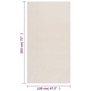 Chlupatý koberec krémově bílý 120 x 183 cm polyester - obrázek 8