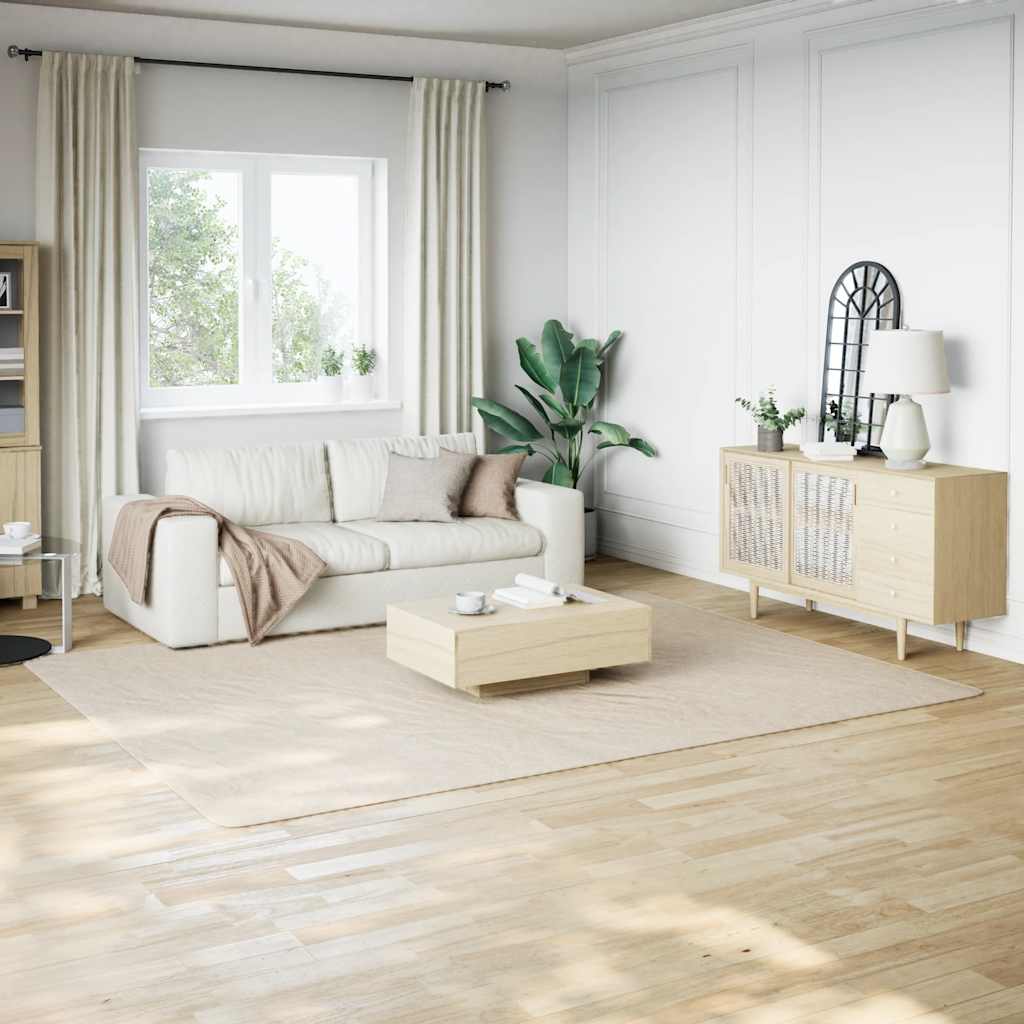 Shaggy Rug Cream White 100% Polyester 94.5 x 120.1 in S...