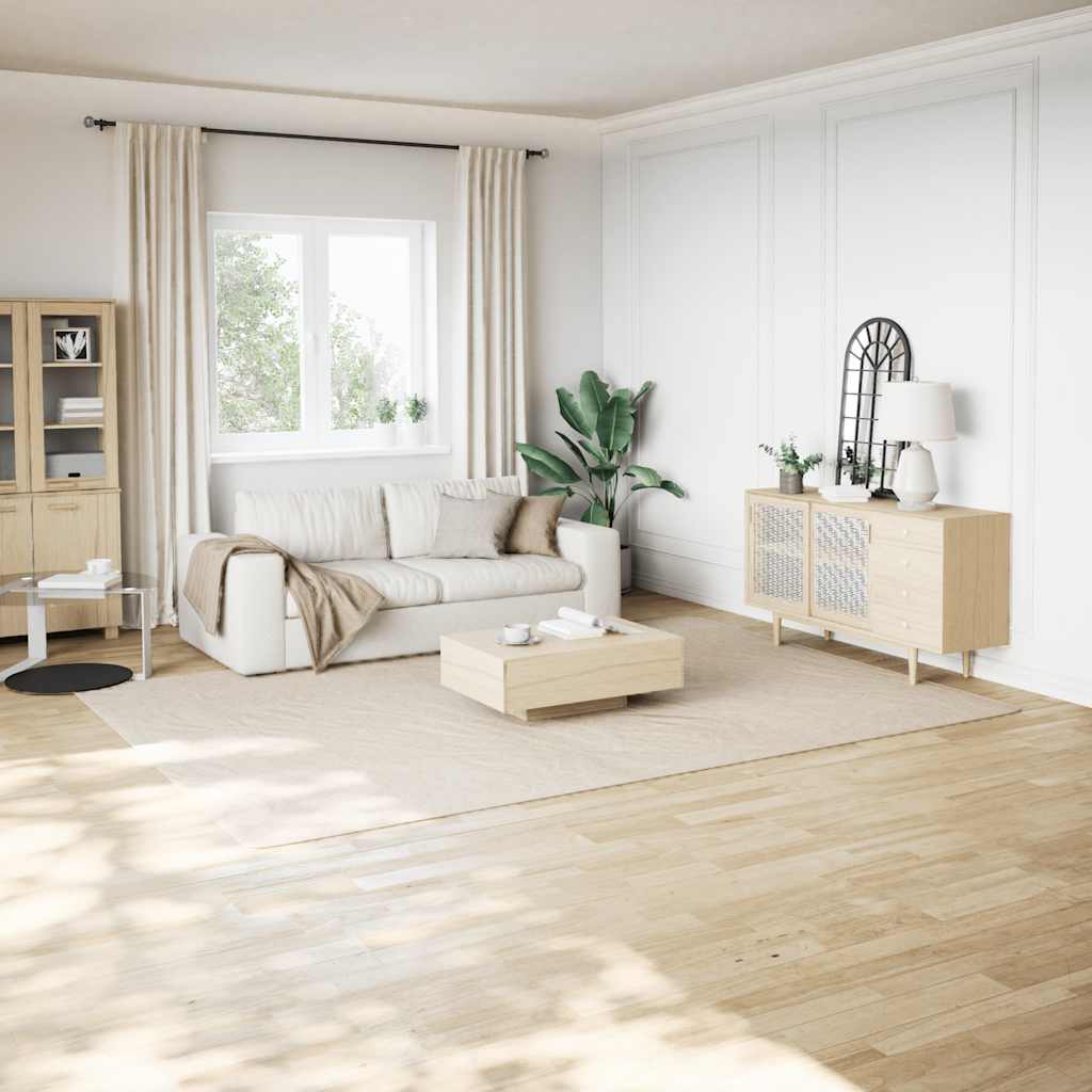 vidaXL Covor Shaggy, crem, alb, 240x340 cm, poliester