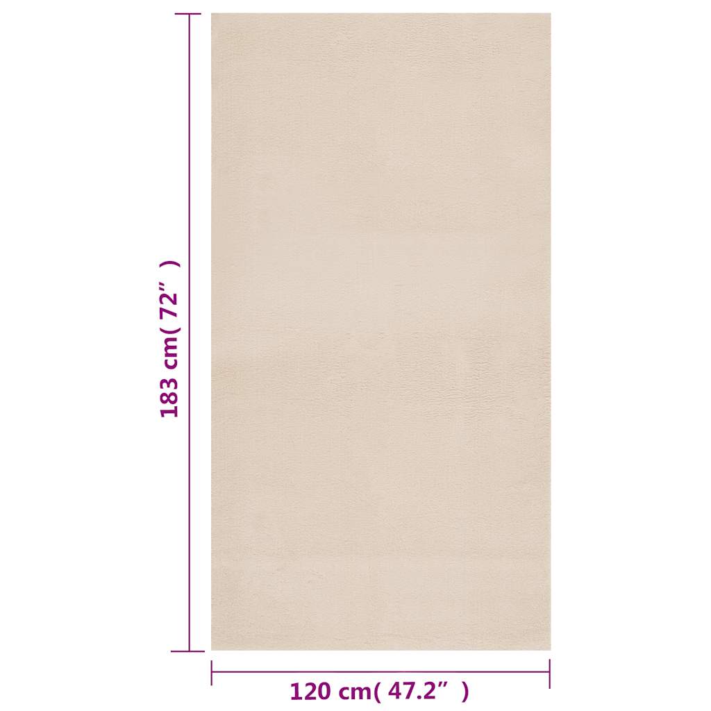 Vloerkleed shaggy beige 120x183 cm polyester image 8