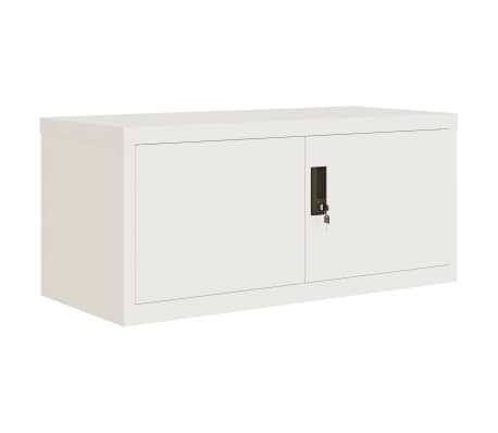 vidaXL Aktenschrank Wei&szlig; 90x40x240 cm Stahl