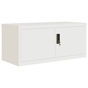 vidaXL Aktenschrank Wei&szlig; 90x40x240 cm Stahl