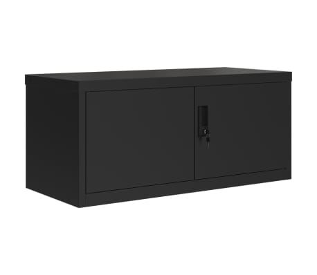 vidaXL Aktenschrank Schwarz 90x40x130 cm Stahl