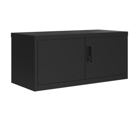 vidaXL Aktenschrank Schwarz 90x40x220 cm Stahl