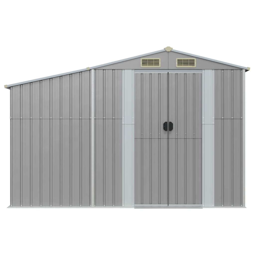 vidaXL Tuinschuur 277x93x179 cm gegalvaniseerd staal grijs afbeelding