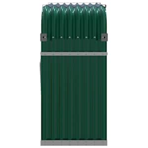 Stojan na dřevo zelený 120 x 45 x 100 cm pozinkovaná ocel - obrázek 5