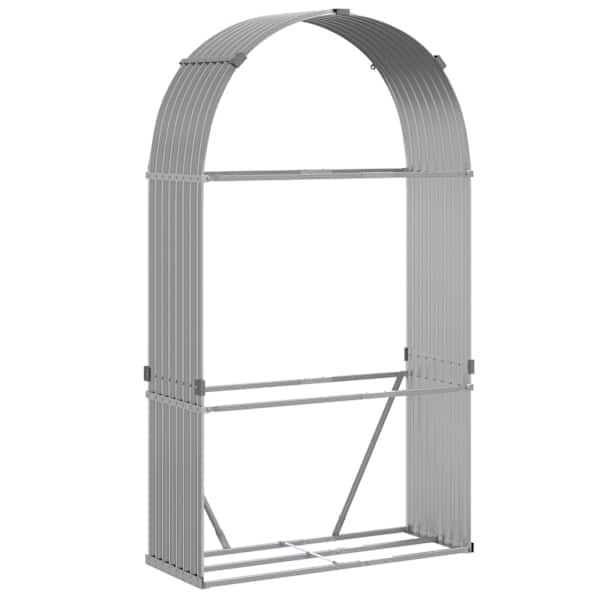 vidaXL k&uuml;ttepuude alus, helehall, 120 x 45 x 210 cm, tsingitud teras