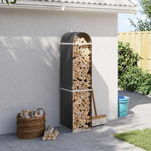 Držalo za drva antracitno 40x45x170 cm pocinkano jeklo
