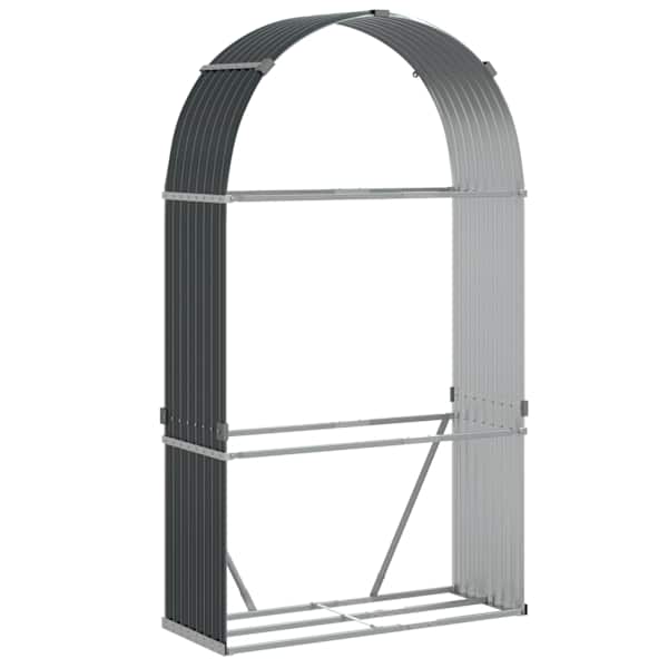 vidaXL puuhoidik antratsiithall 120 x 45 x 210 cm tsingitud terasest