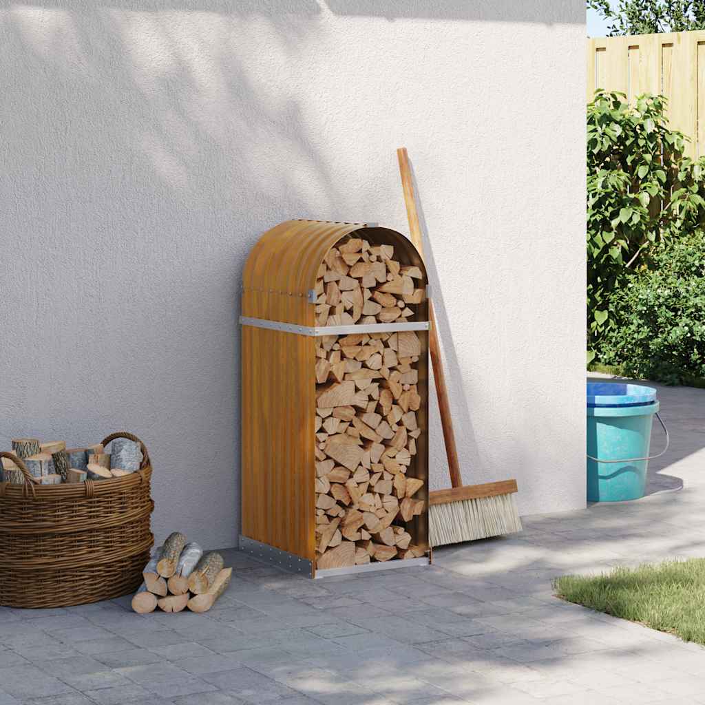 vidaXL Kaminholzunterstand Holzoptik 40x45x100 cm Verzinkter Stahl