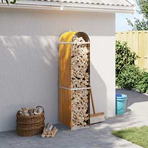 Nosilec za polena videz lesa 40x45x170 cm pocinkano jeklo