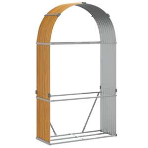 vidaXL k&uuml;ttepuude alus, puiduv&auml;limus, 120 x 45 x 210 cm, tsingitud teras