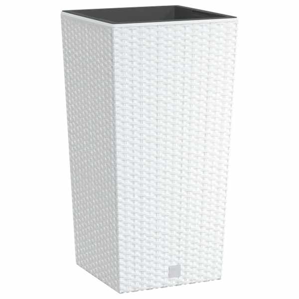 vidaXL taimekast eemaldatava sisuga, valge, 11 / 26,5 l PP-rotang
