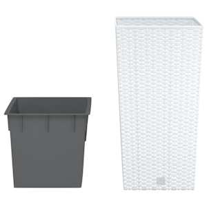Truhlík s odnímatelnou vložkou bílý 11 / 26,5 l PP ratan - obrázek 3
