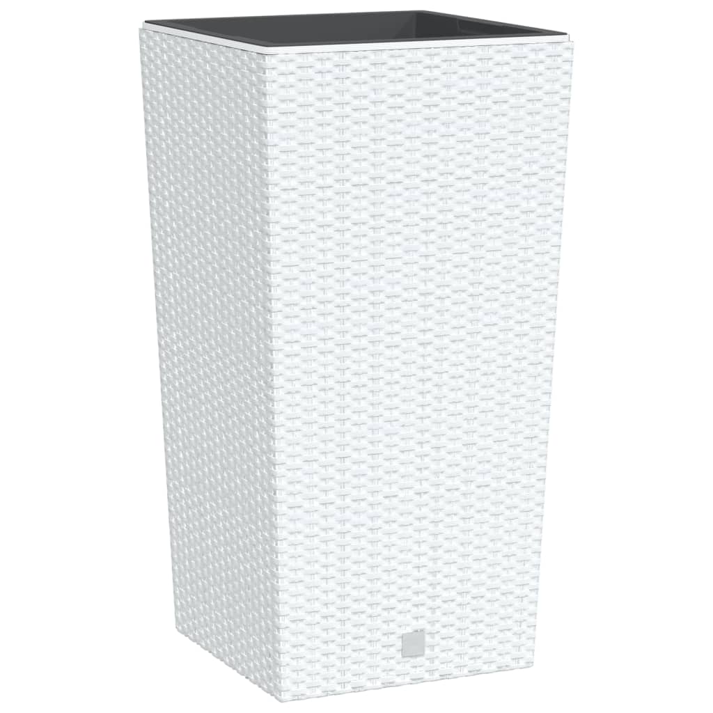 vidaXL Truhlík s odnímatelnou vložkou bílý 21 / 49 l PP ratan