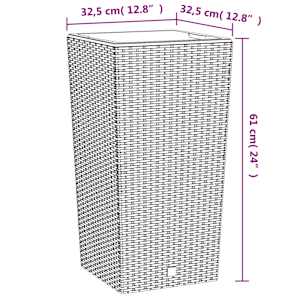 Truhlík s odnímatelnou vložkou bílý 21 / 49 l PP ratan - obrázek 7