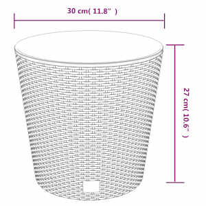 Truhlík s odnímatelnou vložkou antracit 15 / 15,3 l PP ratan - obrázek 7