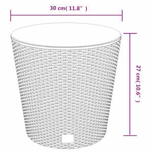 Truhlík s odnímatelnou vložkou bílý 15 / 15,3 l PP ratan - obrázek 7