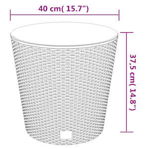 Truhlík s odnímatelnou vložkou antracit 35 / 37,5 l PP ratan - obrázek 7