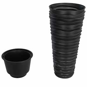Truhlík s odnímatelnou vložkou antracit 18 / 45 l PP rýhovaný - obrázek 3