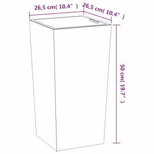 Truhlík s odnímatelnou vložkou antracit 11 / 26,5 l PP beton - obrázek 7