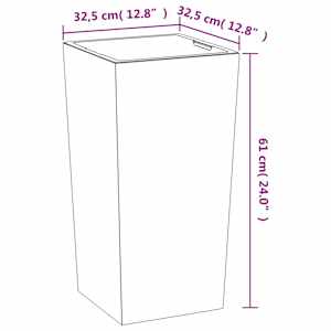 Truhlík s odnímatelnou vložkou antracit 21 / 49 l PP beton - obrázek 7