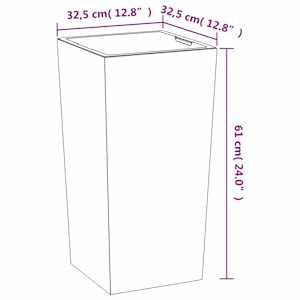 Truhlík s odnímatelnou vložkou šedý 21 / 49 l PP beton - obrázek 7