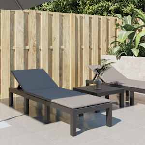 Ležalnik z blazinami antraciten PP