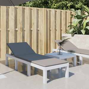 Ležalnik z blazinami bel PP