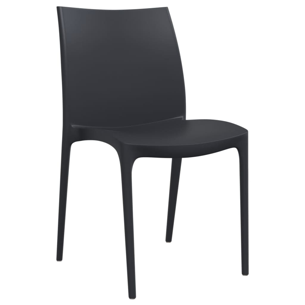 vidaXL Tuinstoelen 2 st 50x46x80 cm polypropeen antracietkleurig afbeelding