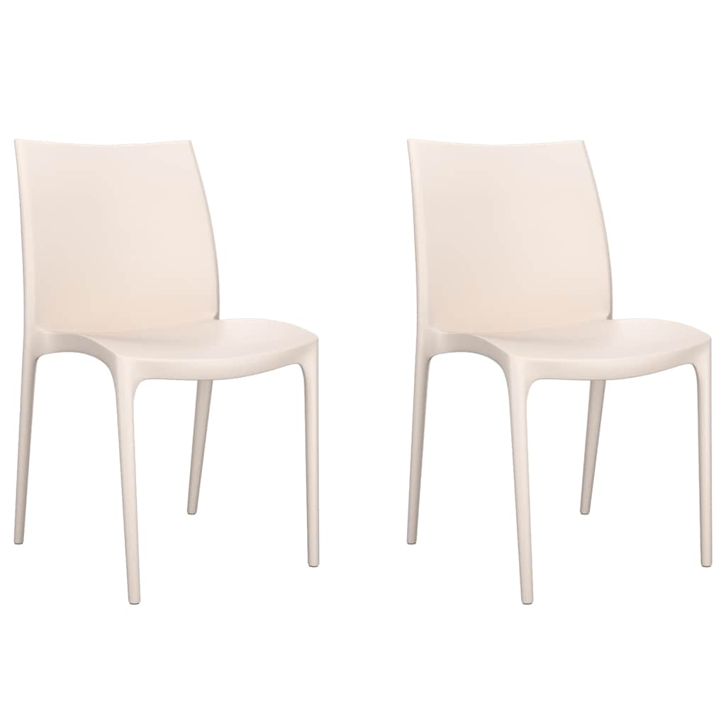 vidaXL Zahradní židle 2 ks krémové 50 x 46 x 80 cm polypropylen