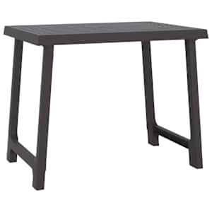 vidaXL matkalaud, antratsiithall, 79 x 56 x 64 cm PP, puidu v&auml;limus