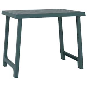 vidaXL matkalaud, roheline, 79 x 56 x 64 cm PP, puidu v&auml;limus