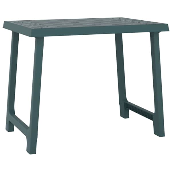 vidaXL matkalaud, roheline, 79 x 56 x 64 cm PP, puidu v&auml;limus