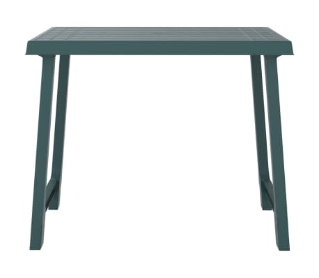 vidaXL Table de camping vert 79x56x64 cm PP aspect de bois