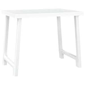 vidaXL matkalaud, valge, 79 x 56 x 64 cm PP, puidu v&auml;limus