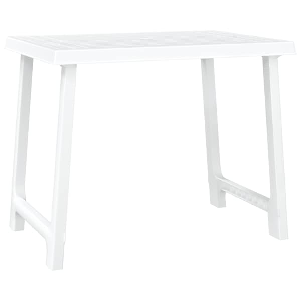 vidaXL matkalaud, valge, 79 x 56 x 64 cm PP, puidu v&auml;limus