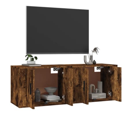 vidaXL Wall-mounted TV Cabinets 2 pcs Smoked Oak 57x34.5x40 cm